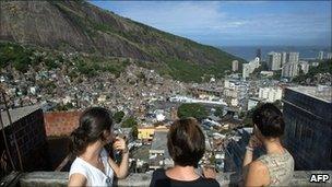 View over favelas in Rio de Janeiro, Brazil (file image)