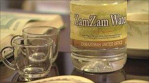 A bottle of Zamzam water
