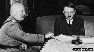 Mussolini and Hitler plan for war