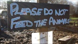 A sign at Hackney City Farm