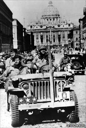 US troops during liberation of Rome