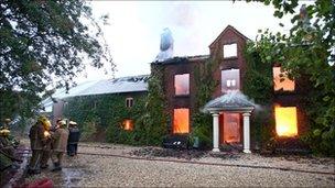 Shropshire Fire and Rescue tackle the Osbaston House fire