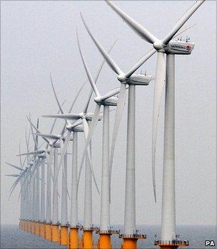 Offshore wind turbines (Image: PA)