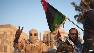 Rebel fighters in Benghazi, Libya