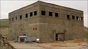 Undated photo released by CIA of alleged nuclear reactor under construction in eastern Syria