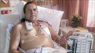 Steven McCormack in hospital in Whakatane, New Zealand (21 May 2011)
