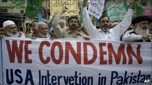 Anti-US protest in Abbottabad, Pakistan - 6 May 2011