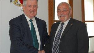 Lord McNally and the Chief Minister of the Isle of Man
