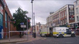 The alert is causing disruption in Londonderry city centre