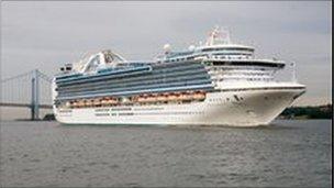 The Crown Princess cruise liner