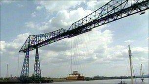 The Transporter Bridge in Middlesbrough