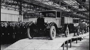 Ford production line at Dagenham in 1931