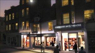 Artist's impression of expanded Arts Theatre in Cambridge
