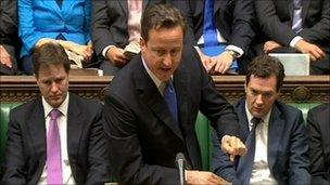David Cameron in House of Commons