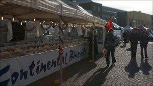 French market in Weighbridge Place
