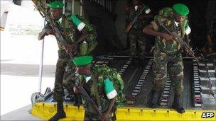 Burundian soldiers in Somalia (Archive shot December 2007)