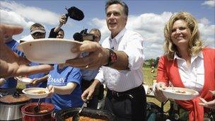 Mitt Romney with wife Ann