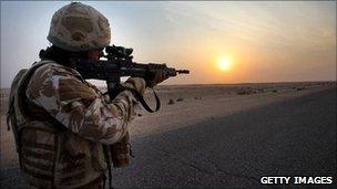 UK soldier in Afghanistan