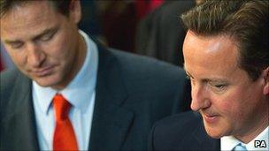 Deputy Prime Minister Nick Clegg, Primer Minister David Cameron