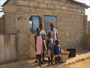 A new home for Jennifer's family, thanks to generous cheques from her US donor