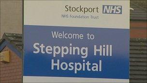 Stepping Hill Hospital sign