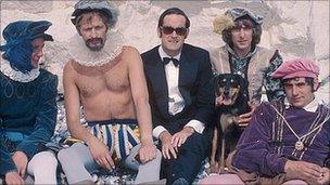 Michael Palin, Graham Chapman, John Cleese, Eric Idle and Terry Jones of The Monty Python Team