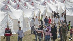 Refugees from Jisr al-Shughour in Turkey