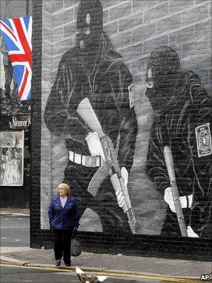 UVF mural on Newtownards Road, east Belfast.