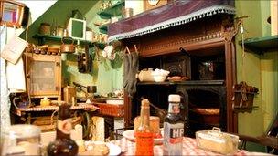 1920s kitchen display at the Traditional Heritage Museum