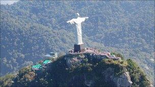Statue of Christ overlooking Rio