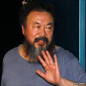 Dissident Chinese artist Ai Weiwei on 23 June, after his release