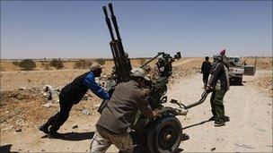 Libyan rebels near Zintan, 28 June 2011