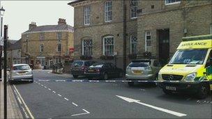 police cordon in Wetherby