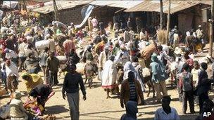 A market in Ethiopia
