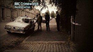 Crimewatch reconstruction of crime scene