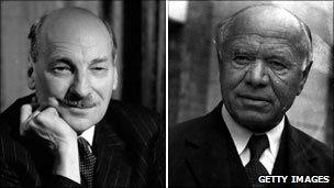 Clement Attlee and Lord Beaverbrook