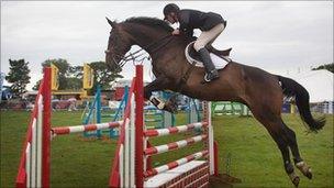 show jumping at Great Eccleston Agricultural Show