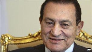 Hosni Mubarak in Cairo, 19 October