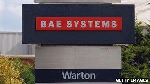 BAE system plant in Warton