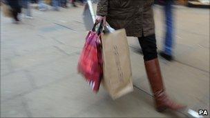 Shopper on London's Oxford Street