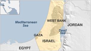 Map showing Dead Sea