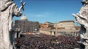 St Peter's Square, Rome, file pic