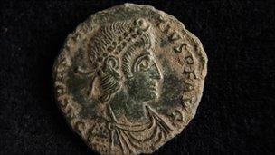 Roman coin found west of Exeter