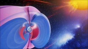 Artist's conception of magnetosphere