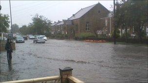 Flooding in Tudhoe, County Durham. Pic by William Bulmer