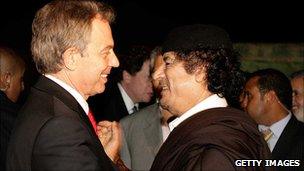 Tony Blair and Col Gaddafi
