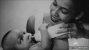 Mother and baby circa 1960