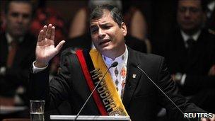 Rafael Correa on 10 August 2011
