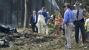 The crash site of Flight 93 at Shanksville, Pennsylvania