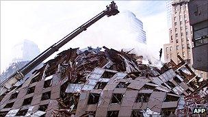 The remains of World Trade Center Building 7
